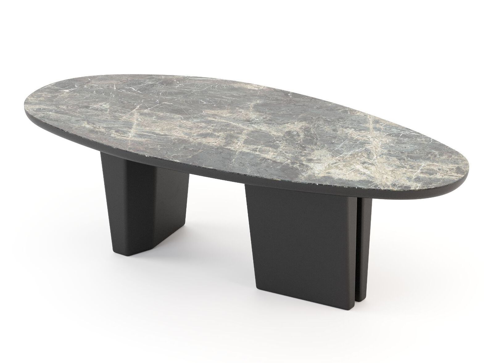 Деревянный овальный стол с каменной столешницей Stylish Club Stone ARCH-00117376