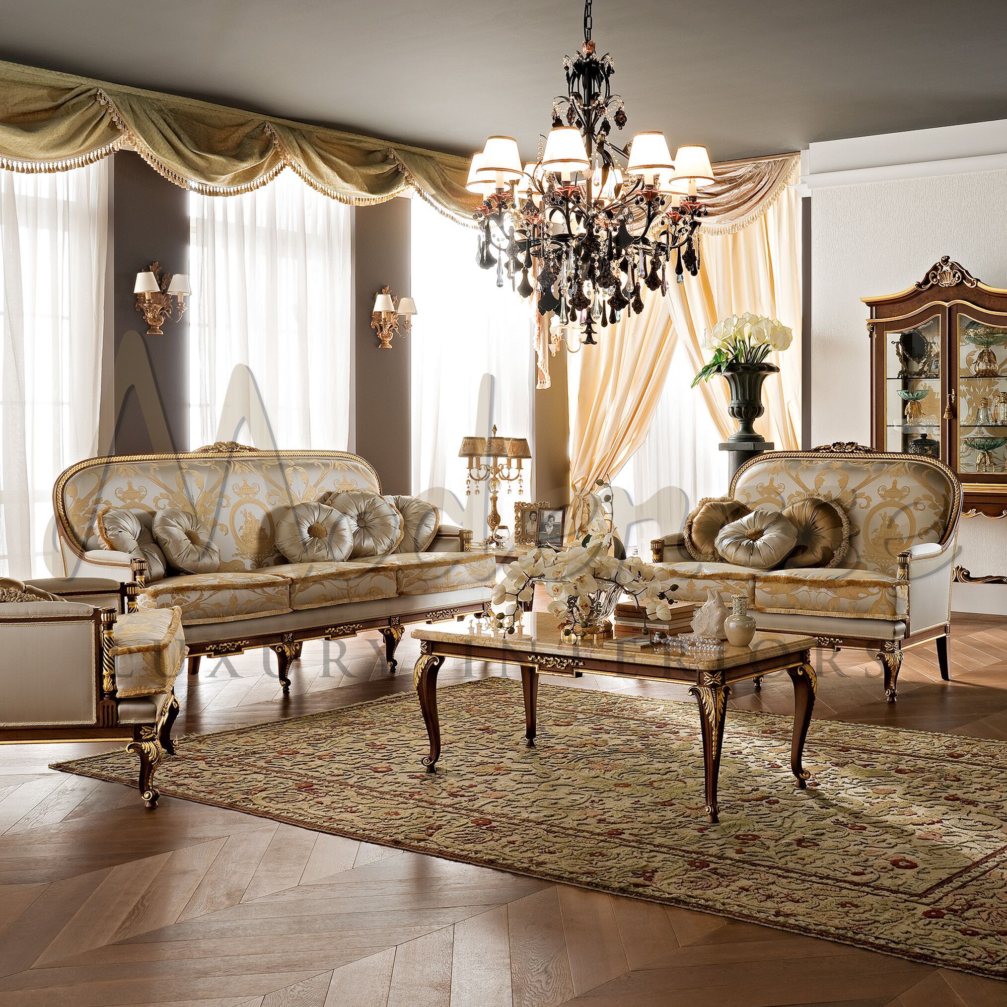 Прямоугольный низкий журнальный столик Modenese Luxury Interiors Royal ARCH-00036619 - Вид №1