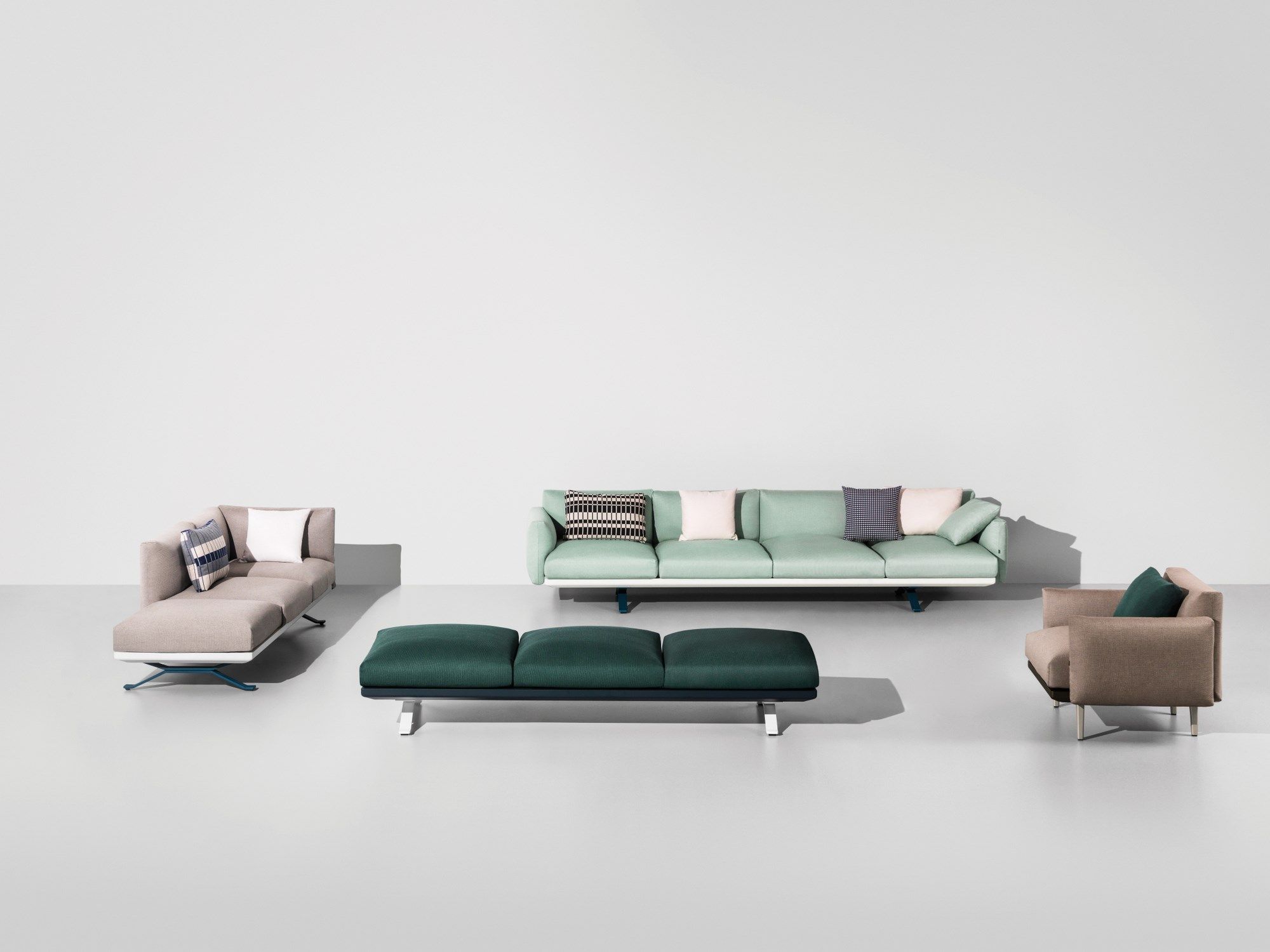 Тканевая садовая скамейка Kettal Boma ARCH-00118106 - Вид №1