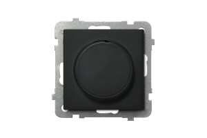 16245603 Поворотно-нажимной светорегулятор черный металлик LP-8RL2/m/33 Ospel Sonata