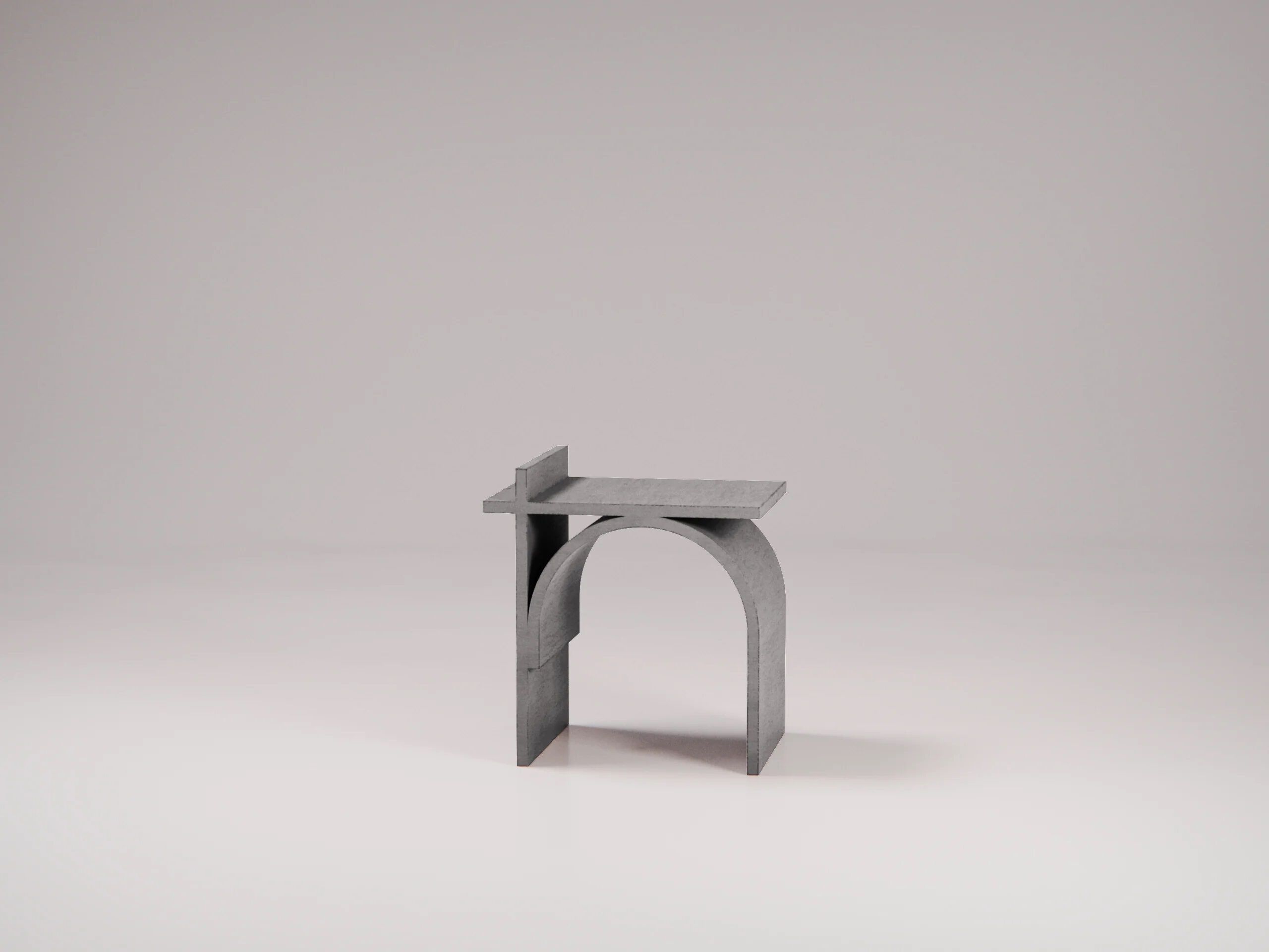 Прямоугольный бетонный журнальный столик Forma&Cemento Abecedario ARCH-00134887 - Вид №7