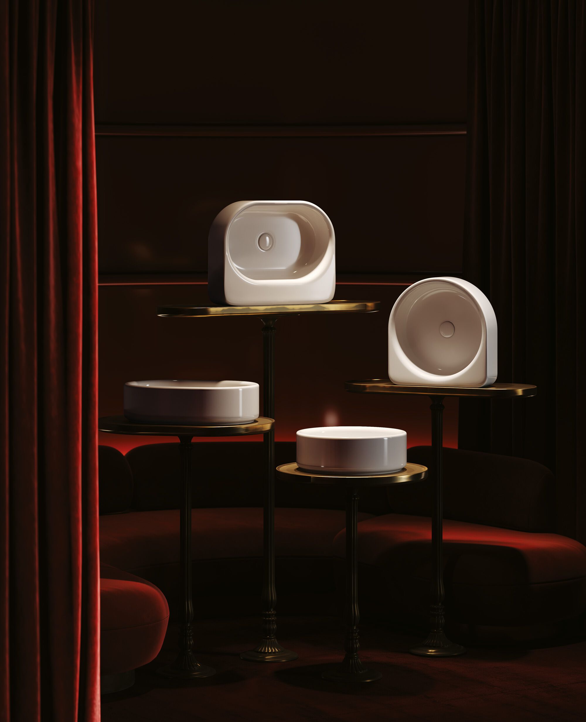 Керамическая столешница круглый умывальник ArtCeram Won ARCH-00022733 - Вид №1