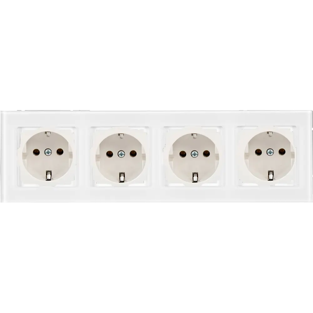 Рамка для розеток и выключателей Werkel Favorit 4 поста цвет прозрачный STLM-2180894 - Вид №2