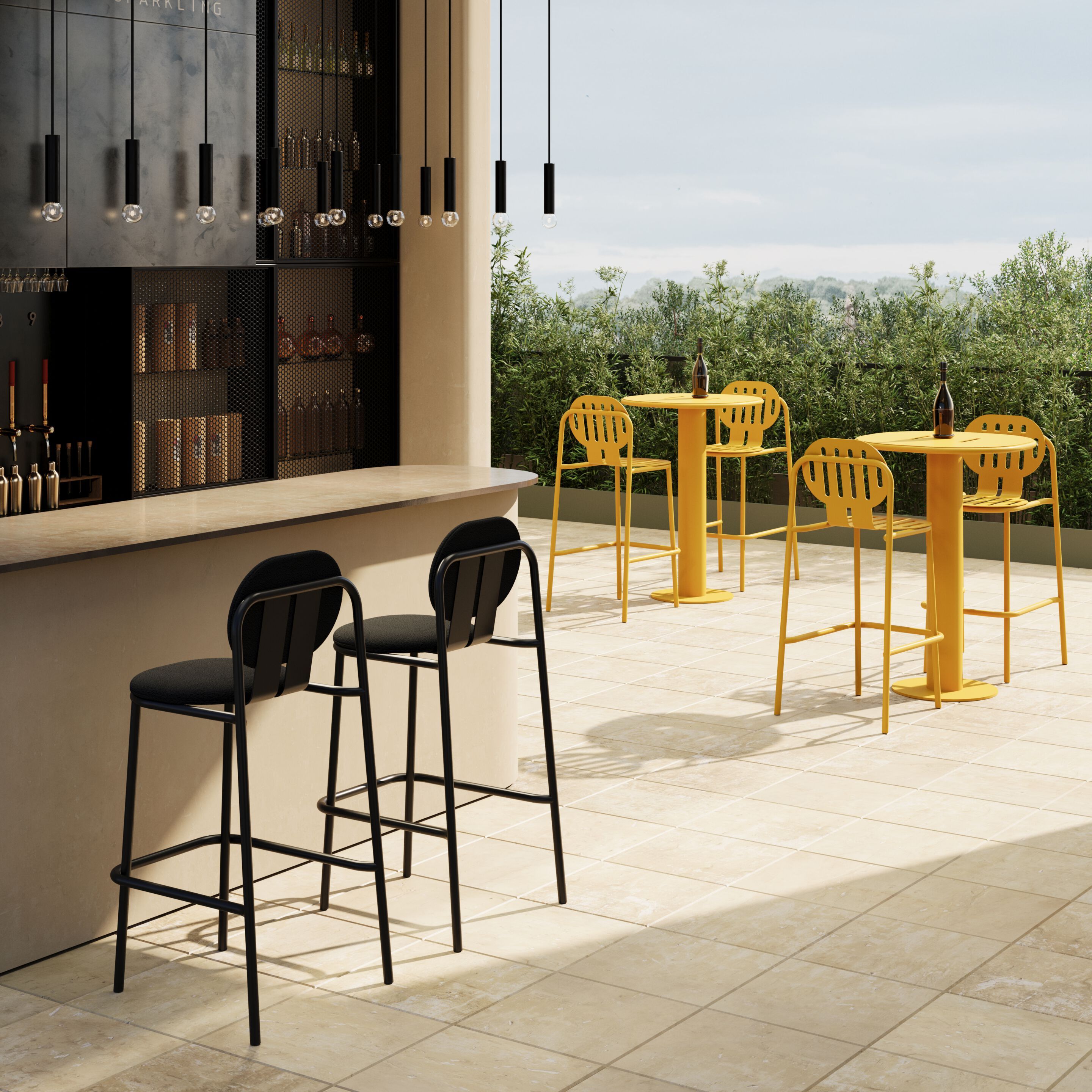 Алюминиевый и тканевый высокий садовый стул Joyf пустыня ARCH-00071351 - Вид №3