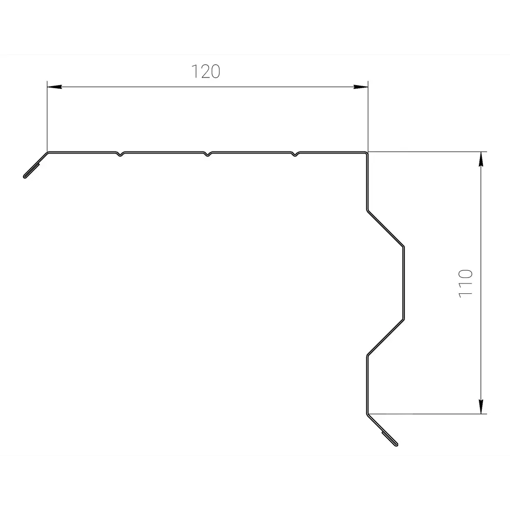 Лист ветровой 110x120x2000 мм 0.4 мм RAL 7024 серый Santreyd STLM-2168695 - Вид №2