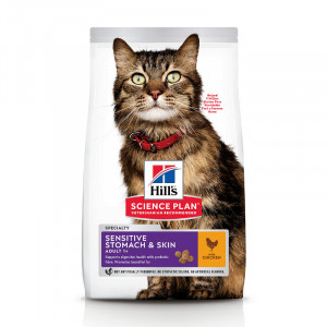 ПР0049976 Корм для кошек HILL"S Sensitive Stomach & Skin c чувствительной кожей и желудком сух. 7кг Hill's