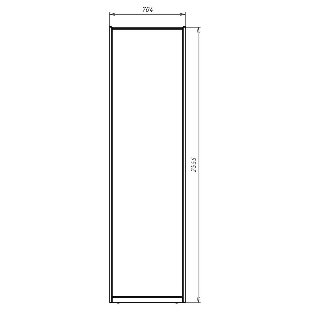 Дверь-купе KONSENSA 255.5x70.4 см МДФ цвет бетон профиль черный STLM-2187672 - Вид №10