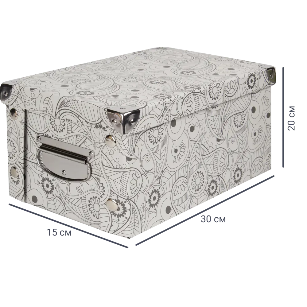 Коробка картонная 30x20x15 см узор STORIDEA STLM-2210334 - Вид №1