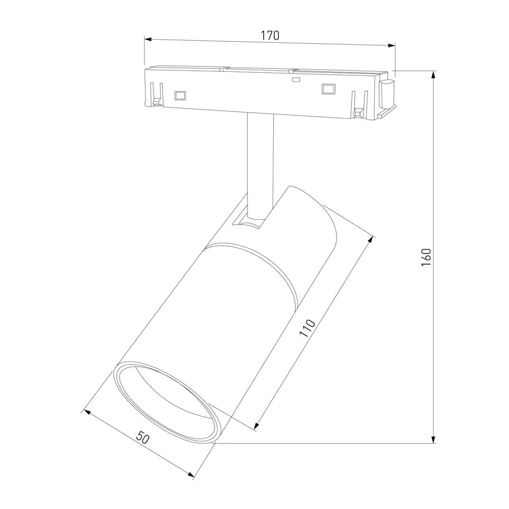Трековый светильник Трековый светильник Elektrostandard Slim Magnetic магнитный 6 Вт 4200K 3 м² цвет черный STLM-2011892 - Вид №4