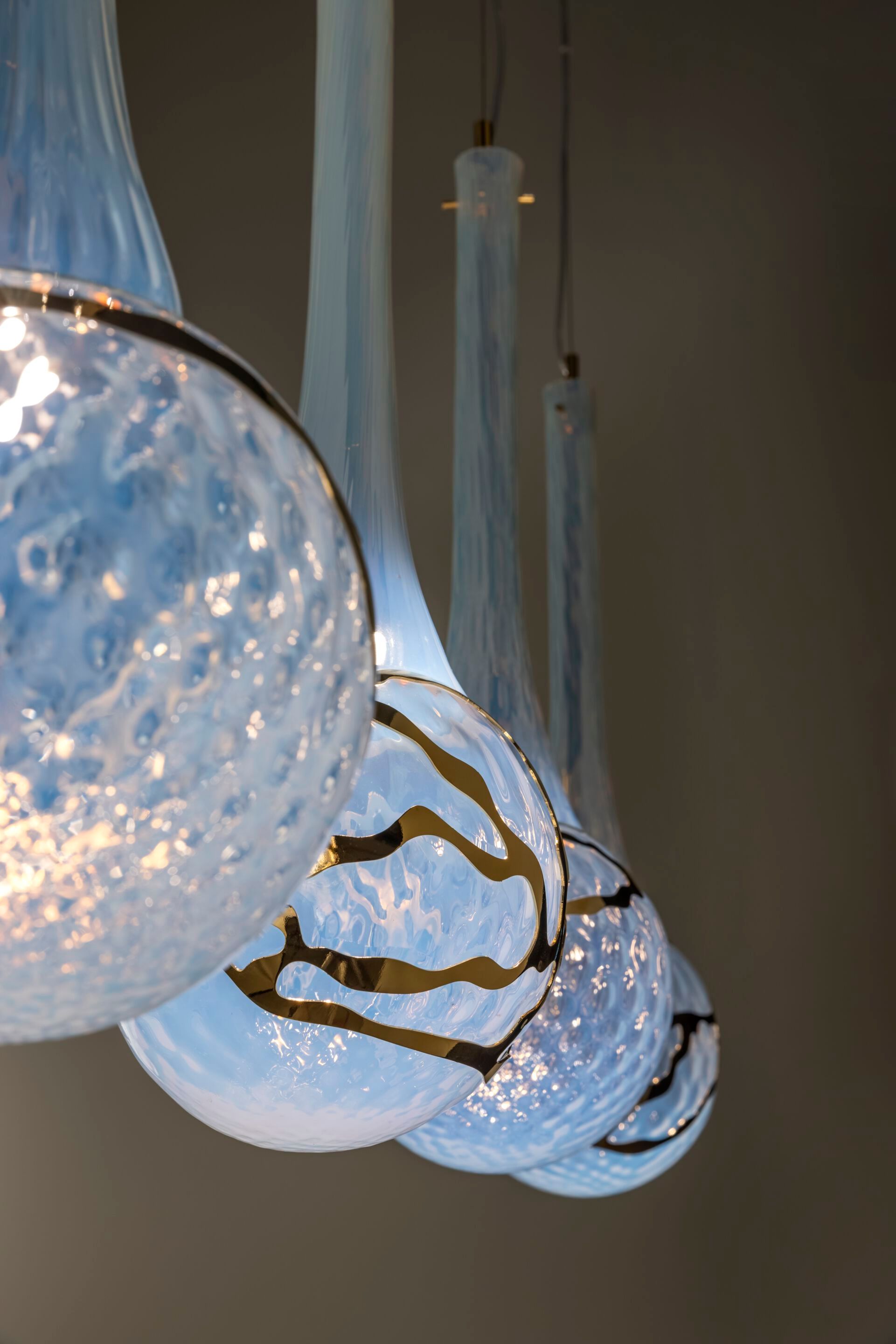 Люстра из дутого стекла Patrizia Volpato лунные капли ARCH-00077590 - Вид №5