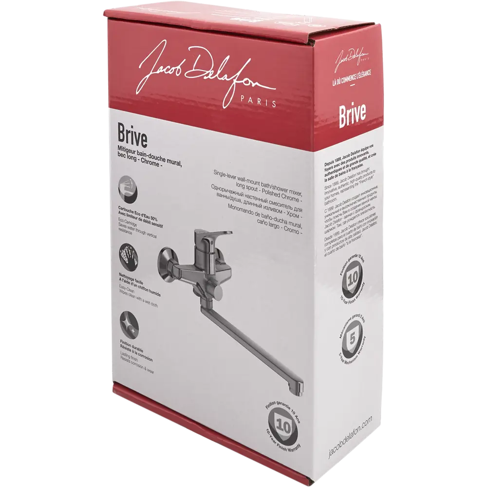Смеситель для ванны Jacob Delafon Brive однорычажный цвет хром STLM-2181954 - Вид №4