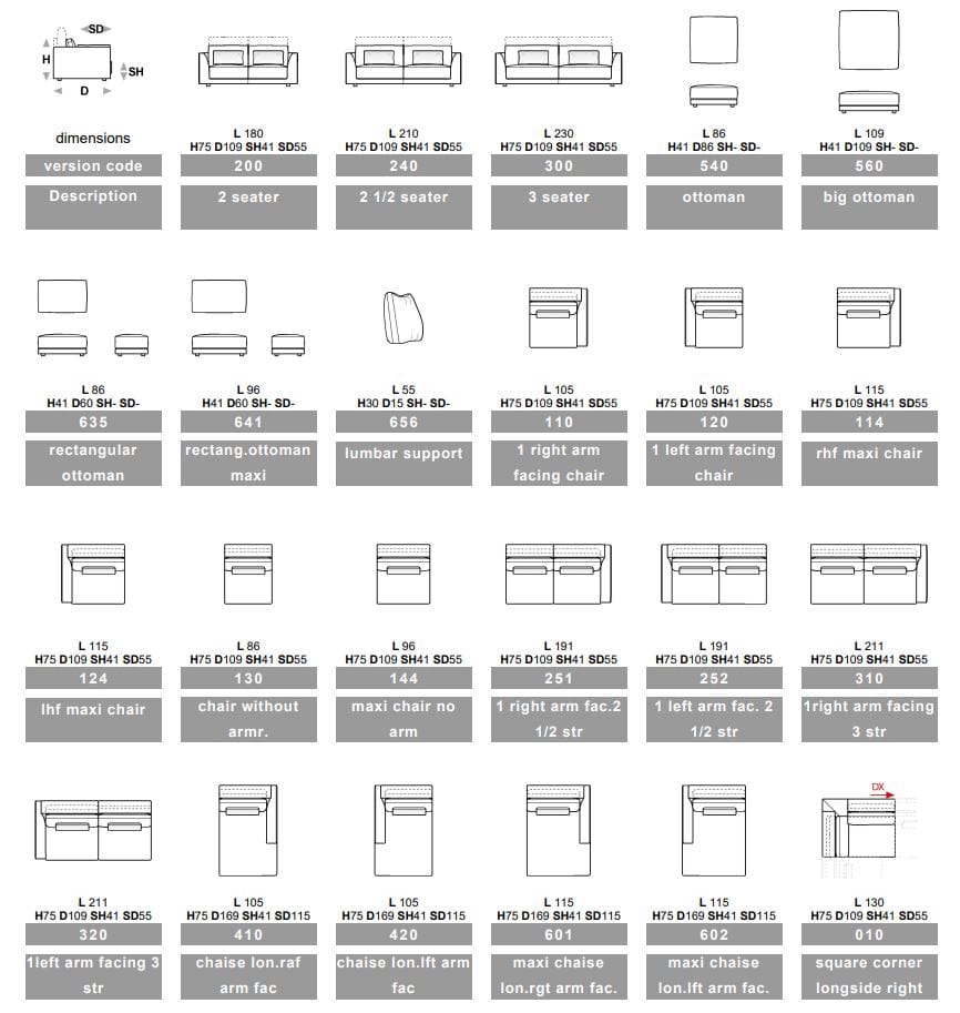 Кожаный диван с полуостровом Calia Italia Superior ARCH-00101972 - Вид №3
