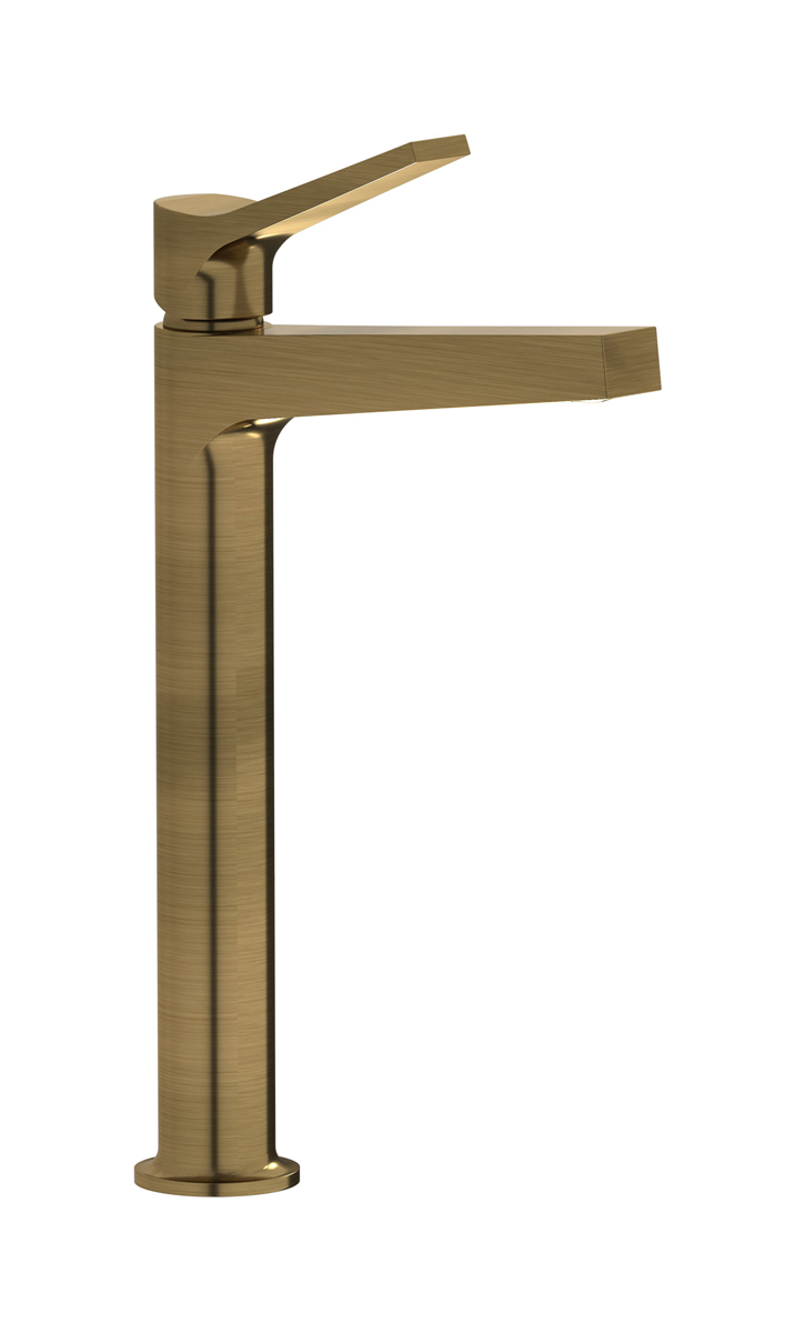 Высокий смеситель для раковины на 1 отверстие в комплекте с донным клапаном WE ARE IB vn398ii Modern Bronze Twitter