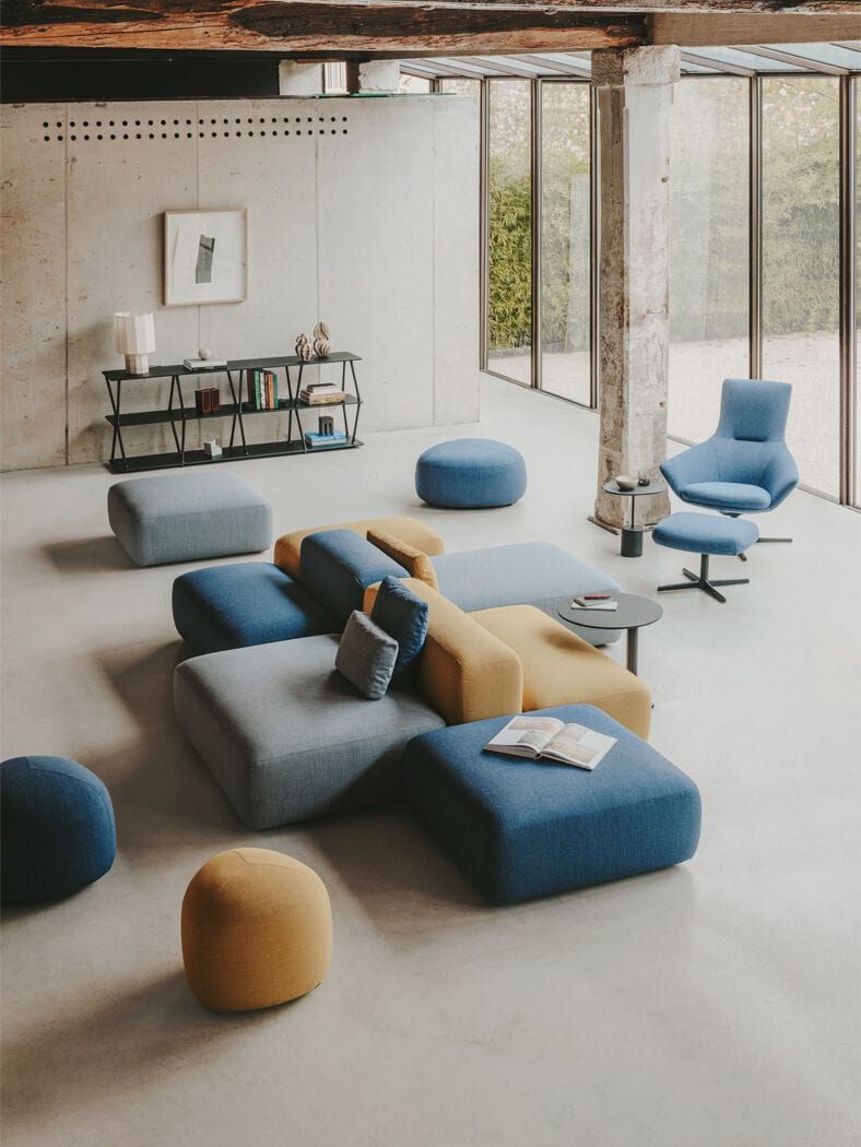 Двухсторонний съемный модульный диван из ткани Lapalma ARCH-00058755 - Вид №7