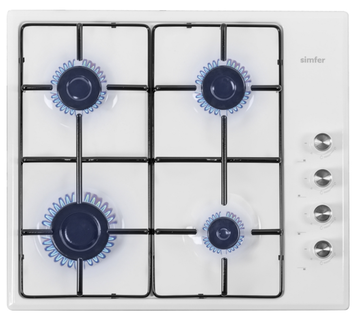 9211439 Газовая варочная поверхность Simfer H60Q40W400 STDN-0058686