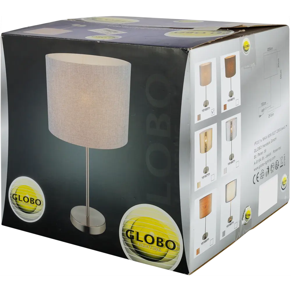 Настольная лампа Globo 15185T1 1xE27х60 Вт, цвет бежевый STLM-2043812 - Вид №7