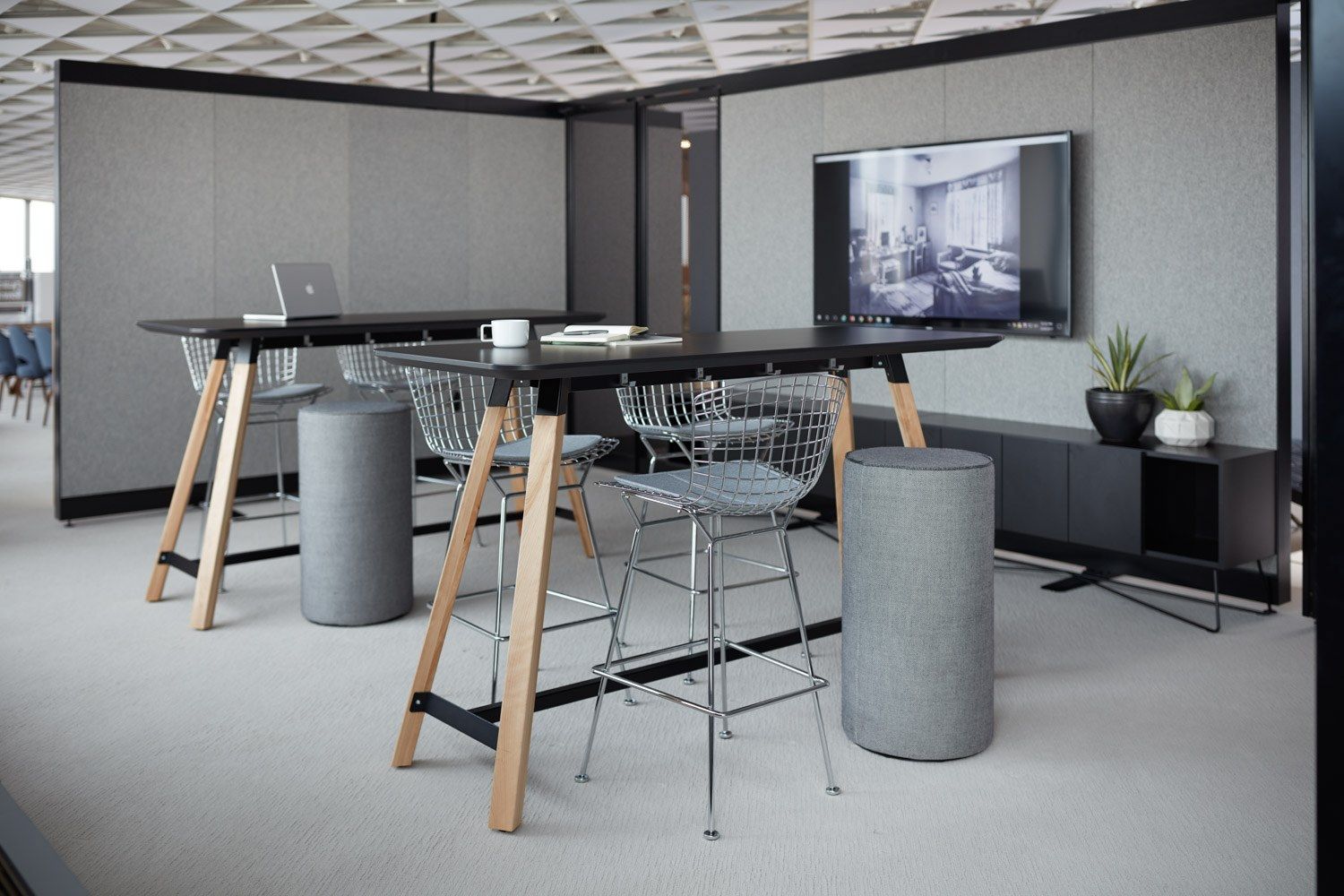 Стальной стул с мягким сиденьем Knoll Bertoia ARCH-00032299 - Вид №5