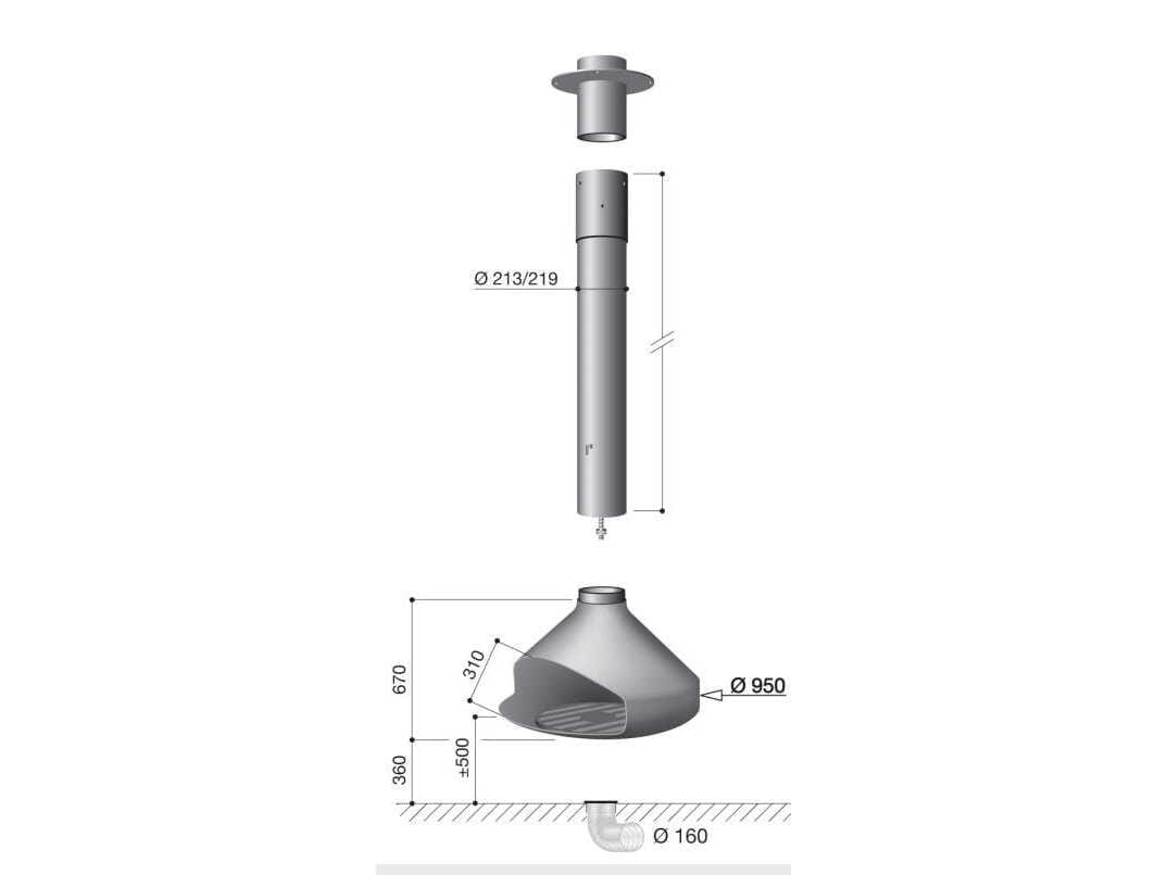 Стальной дровяной подвесной камин Focus creation Ergofocus ARCH-00122345 - Вид №2