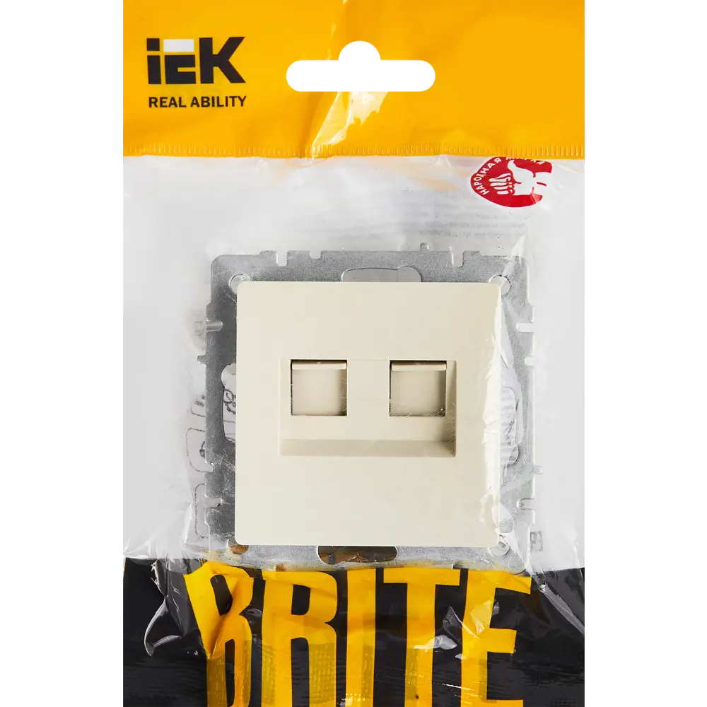 Компьютерная розетка IEK Brite двойная встраиваемая RJ45 Cat 5e 87761512 STLM-1113984 - Вид №4