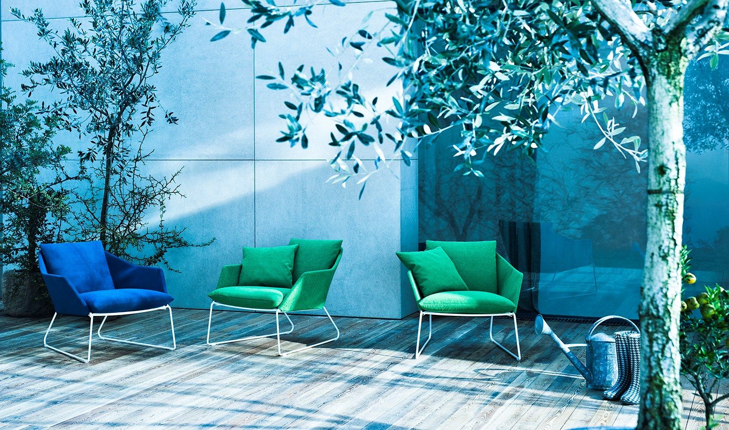 Съемное садовое кресло из ткани Saba Italia Нью-Йорк ARCH-00055314 - Вид №2