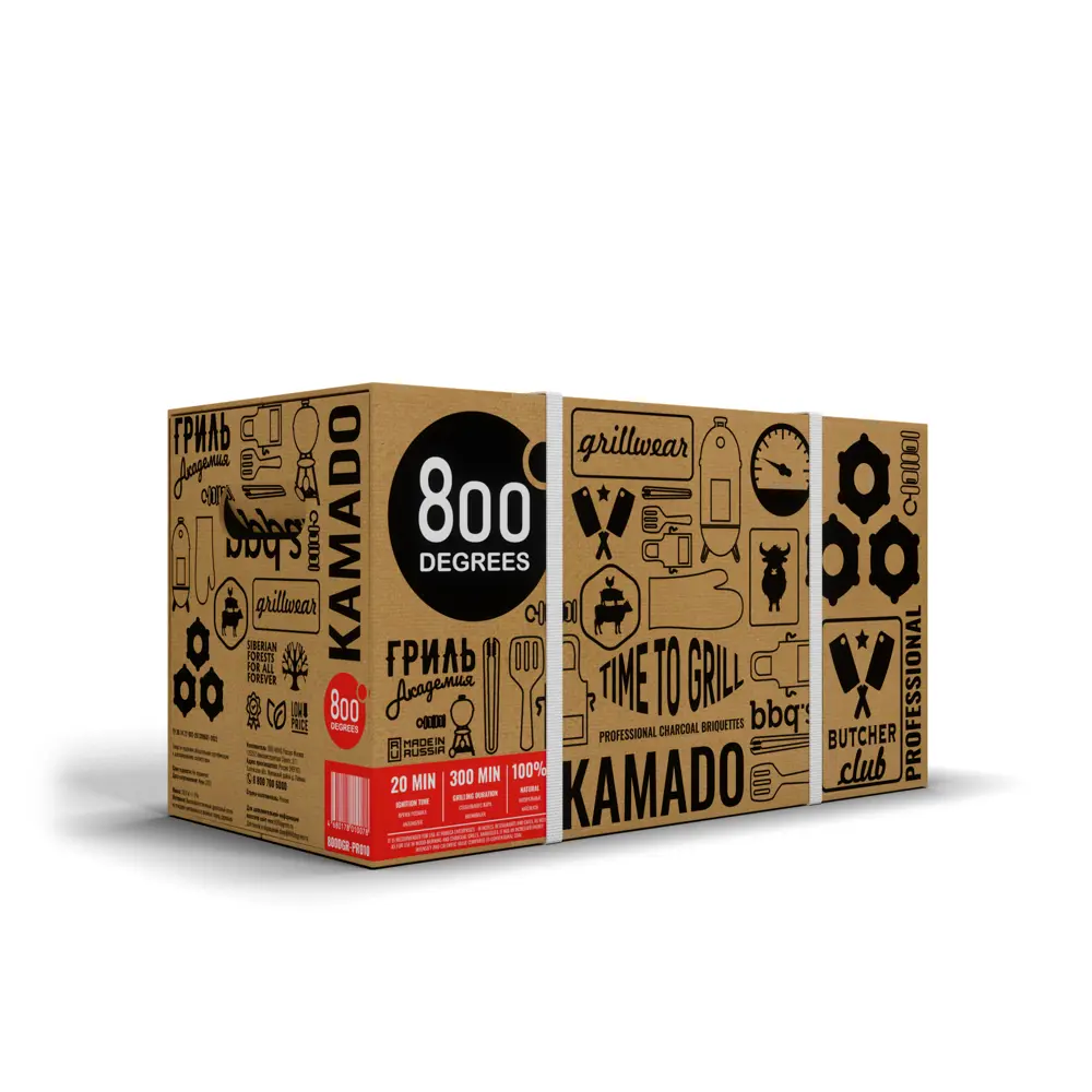 Угольные брикеты 800 Degrees Kamado HoReCa 10 кг