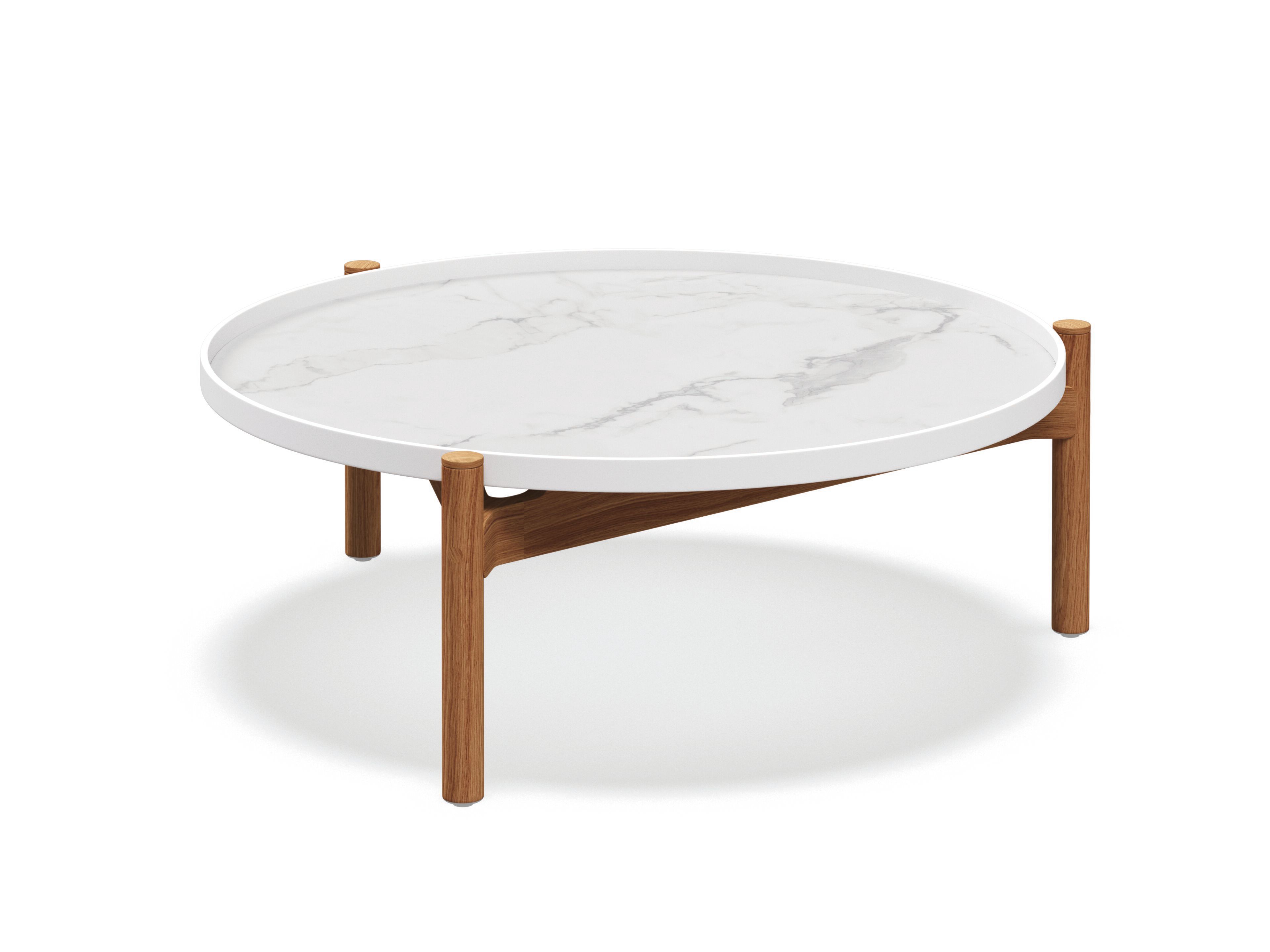 ТИК и керамический низкий круглый садовый столик Gloster SEPAL ARCH-00069418