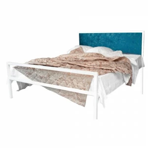 Кованая двуспальная кровать 180х200 белая "Лоренцо" FRANCESCO ROSSI ЛОРЕНЦО 134692 Белый;голубой
