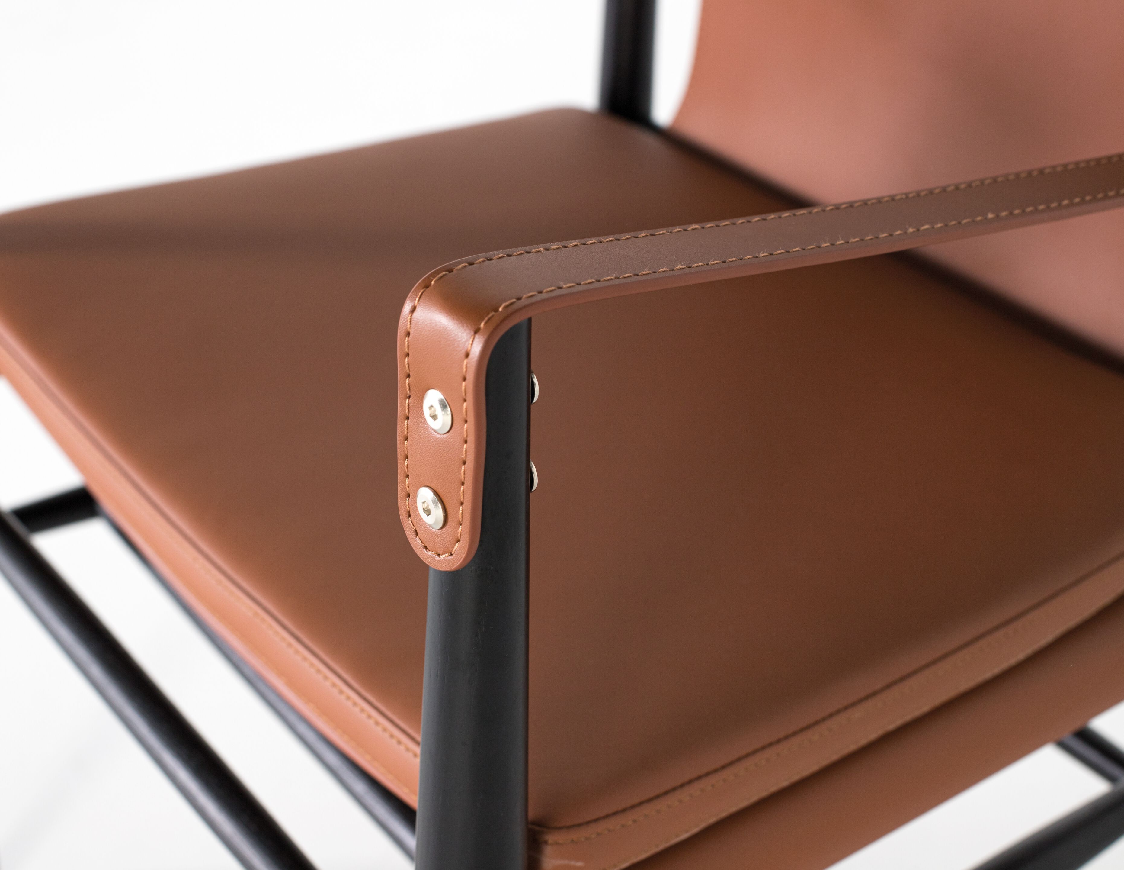 Кожаный стул с подлокотниками Giner y Colomer 1674 ARCH-00040796 - Вид №4