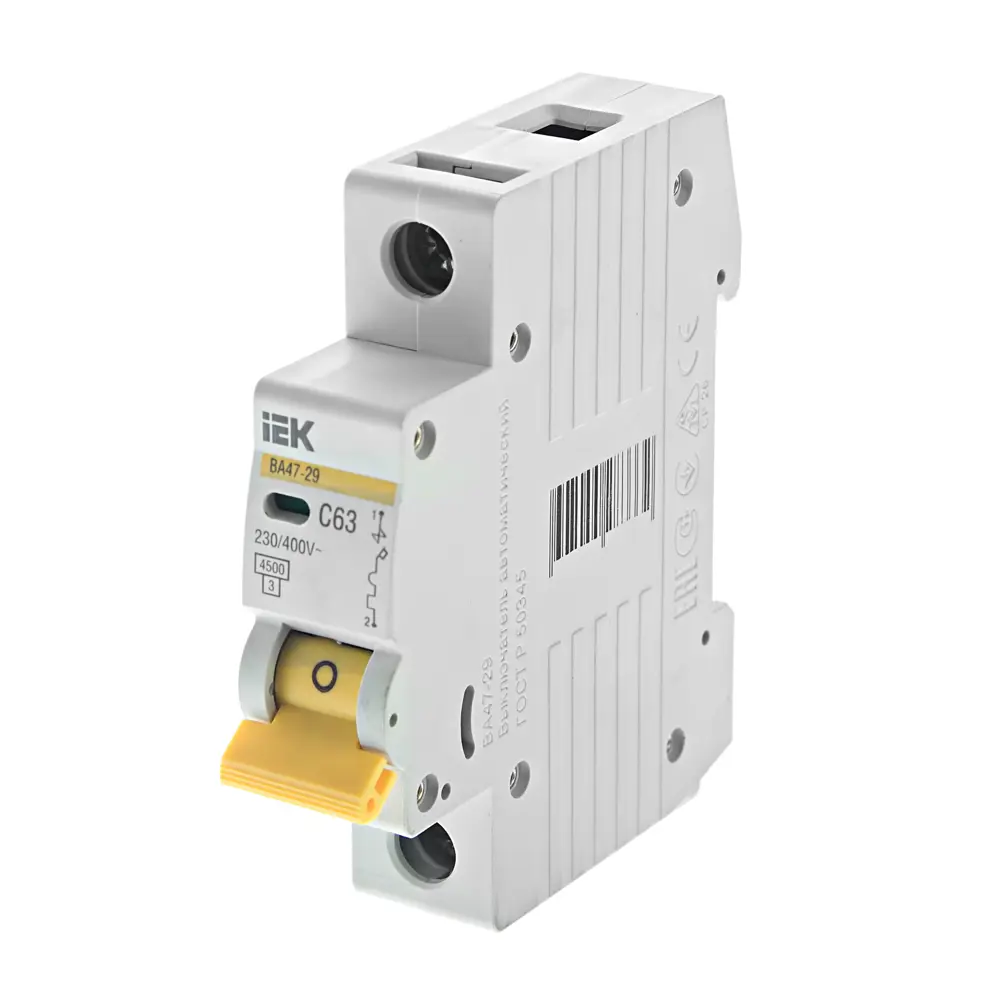Выключатель автоматический IEK 1 полюс 63 A STLM-2198844