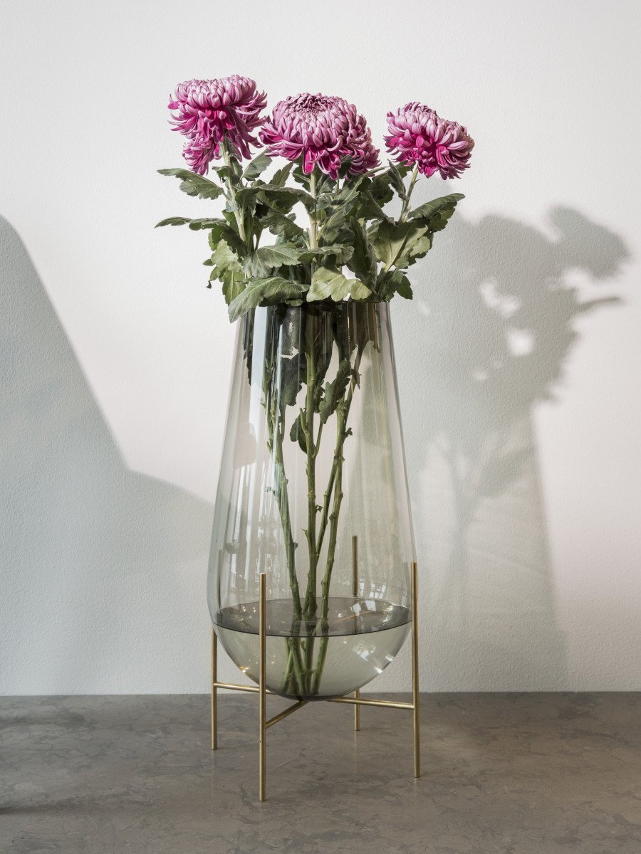 стеклянные напольные вазы для интерьера