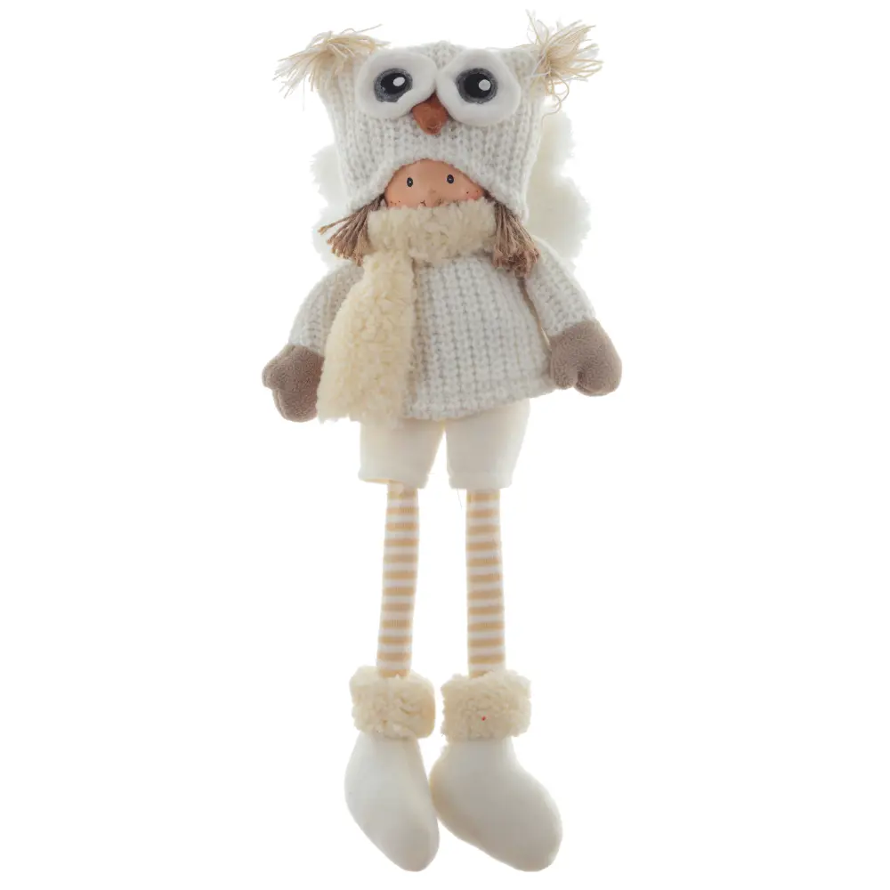 Новогодняя мягкая игрушка Девочка в кремовом костюме микс h 40 см 83560625 STLM-2168412 Santreyd  - Вид №2