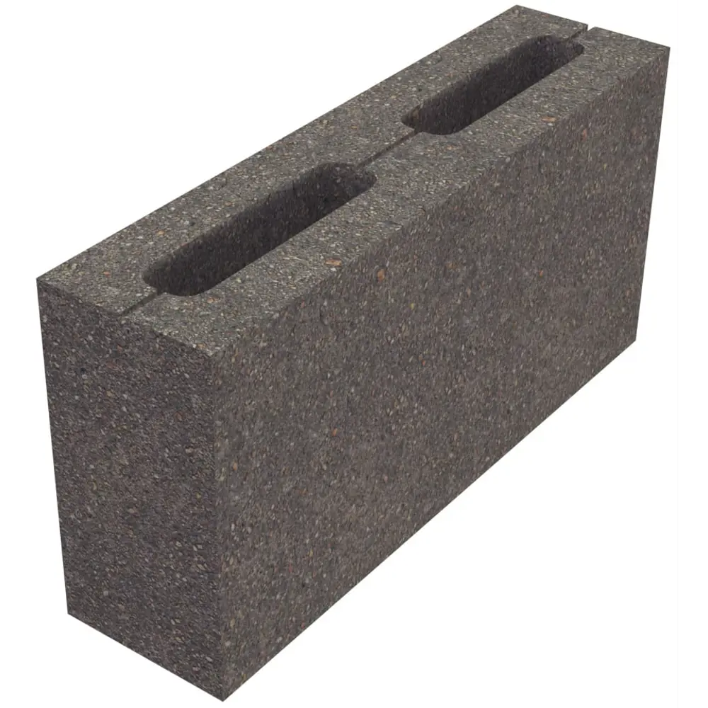 Блок пескоцементный Хоган 2-х пустотный 390x90x188 мм Santreyd STLM-2109086