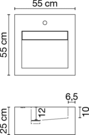 Подвесная раковина из керамогранита CERAMICA FONDOVALLE SHAPE ARCH-00119316 - Вид №2