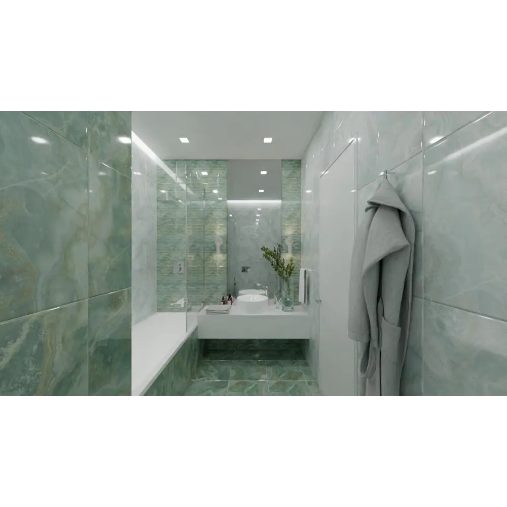 Плитка напольная Aquamarine Dark 41.8x41.8 см 1.75 м² цвет зеленый 84299802 STLM-2072969 Santreyd - Вид №3