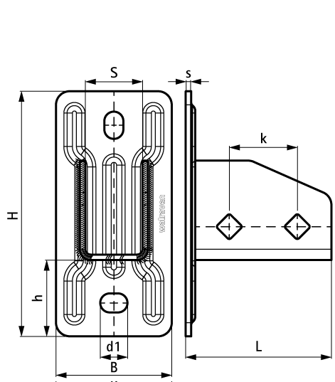 66583804 BIS Strut Держатель Профиля G2 (оцинк.) walraven  - Вид №1