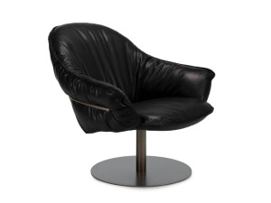 Кожаное кресло-пьедестал с подлокотниками