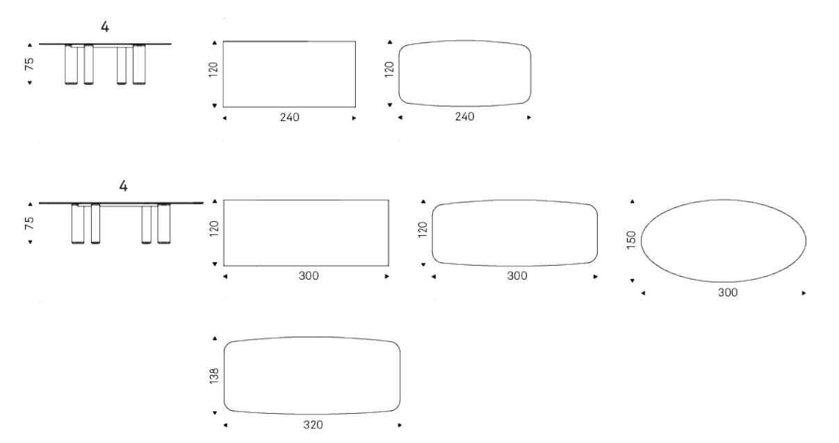 Керамический овальный стол Cattelan italia ROLL KERAMIK ARCH-00025599 - Вид №2