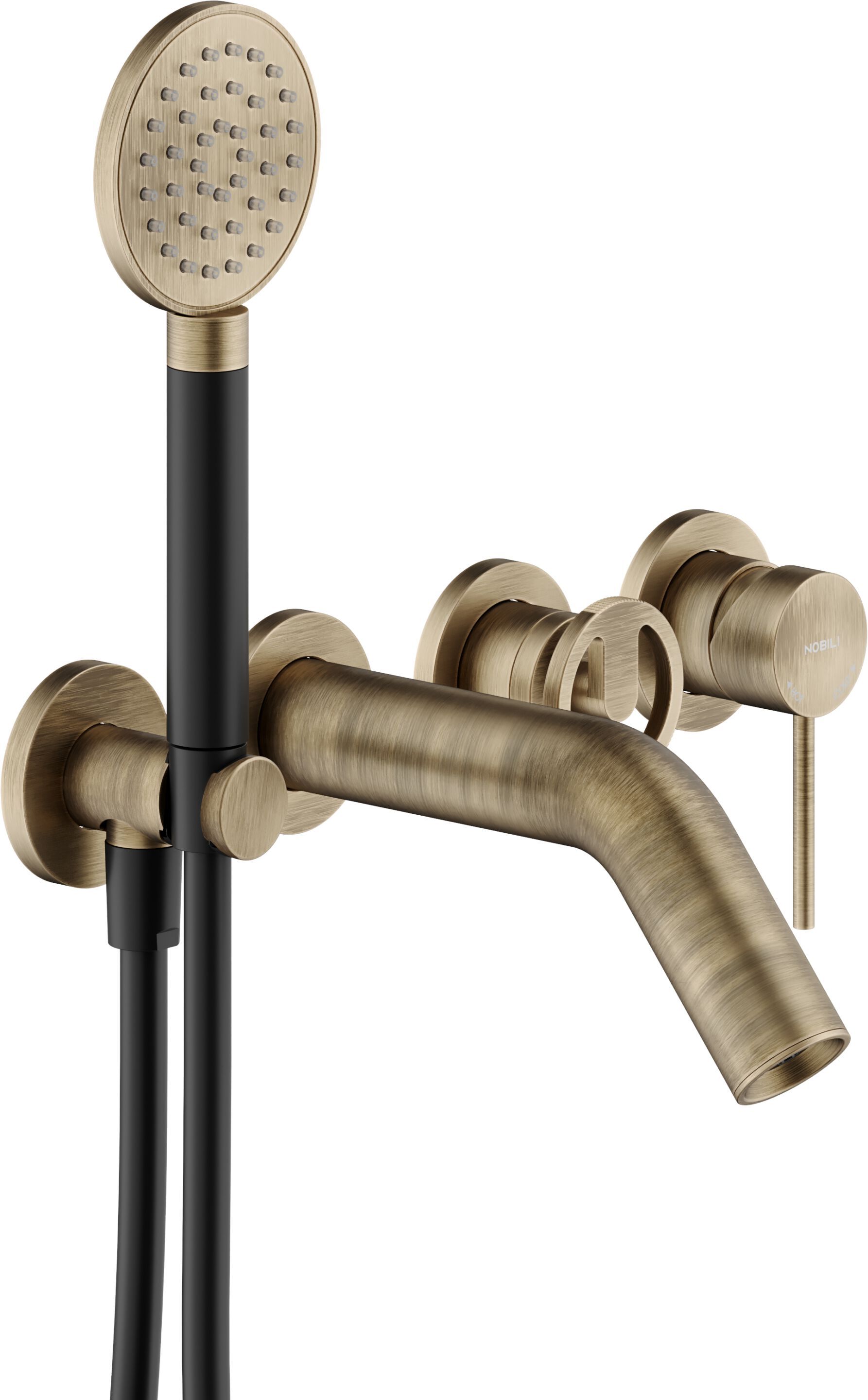 Однорычажный настенный смеситель для ванны с ручным душем Nobili Sole ARCH-00041419 - Вид №5