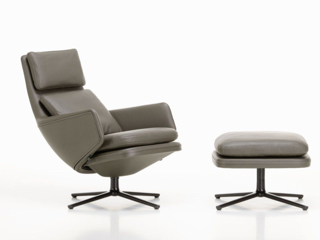 Кожаный спиц кресло с подголовником VITRA Grand Relax ARCH-00138583 - Вид №30