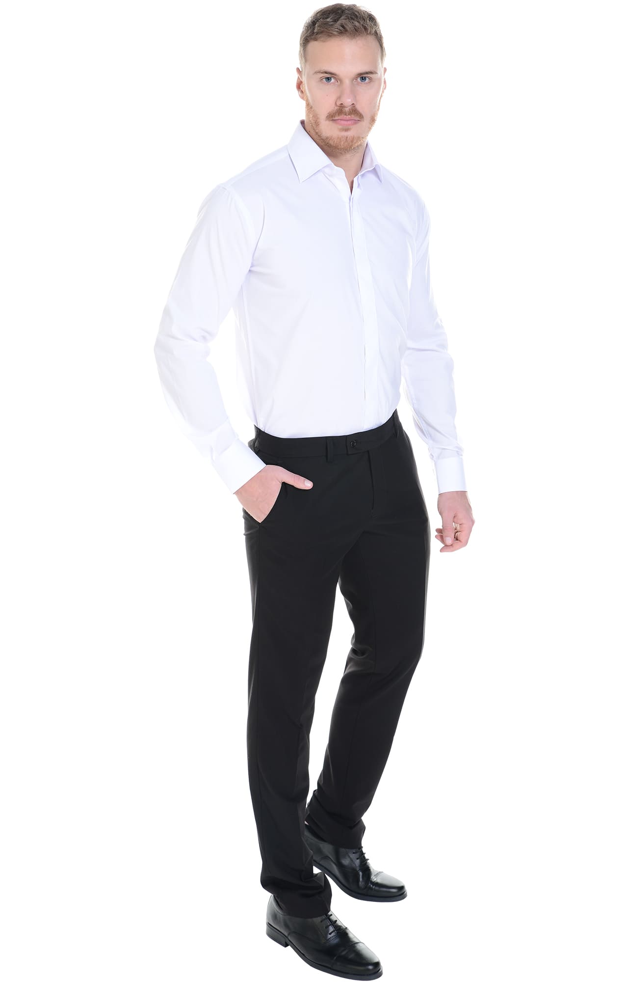 4958026 Рубашка мужская  white El-Risto  Корпоративная одежда  размер 44/182-188  - Вид №10