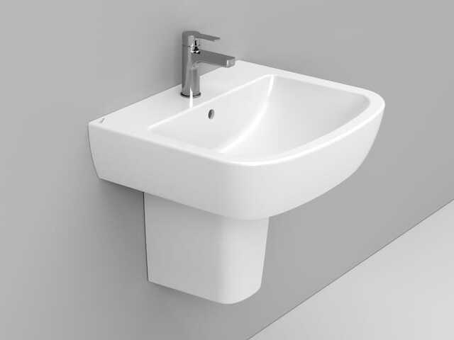 Керамическая одиночная подвесная раковина с переливом Ceramica Dolomite Gemma2 ARCH-00083185