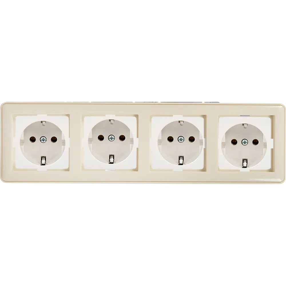 Рамка SYSTEME ELECTRIC W59 для розеток и выключателей на 4 модуля, слоновая кость 18799404 STLM-0012761 - Вид №2