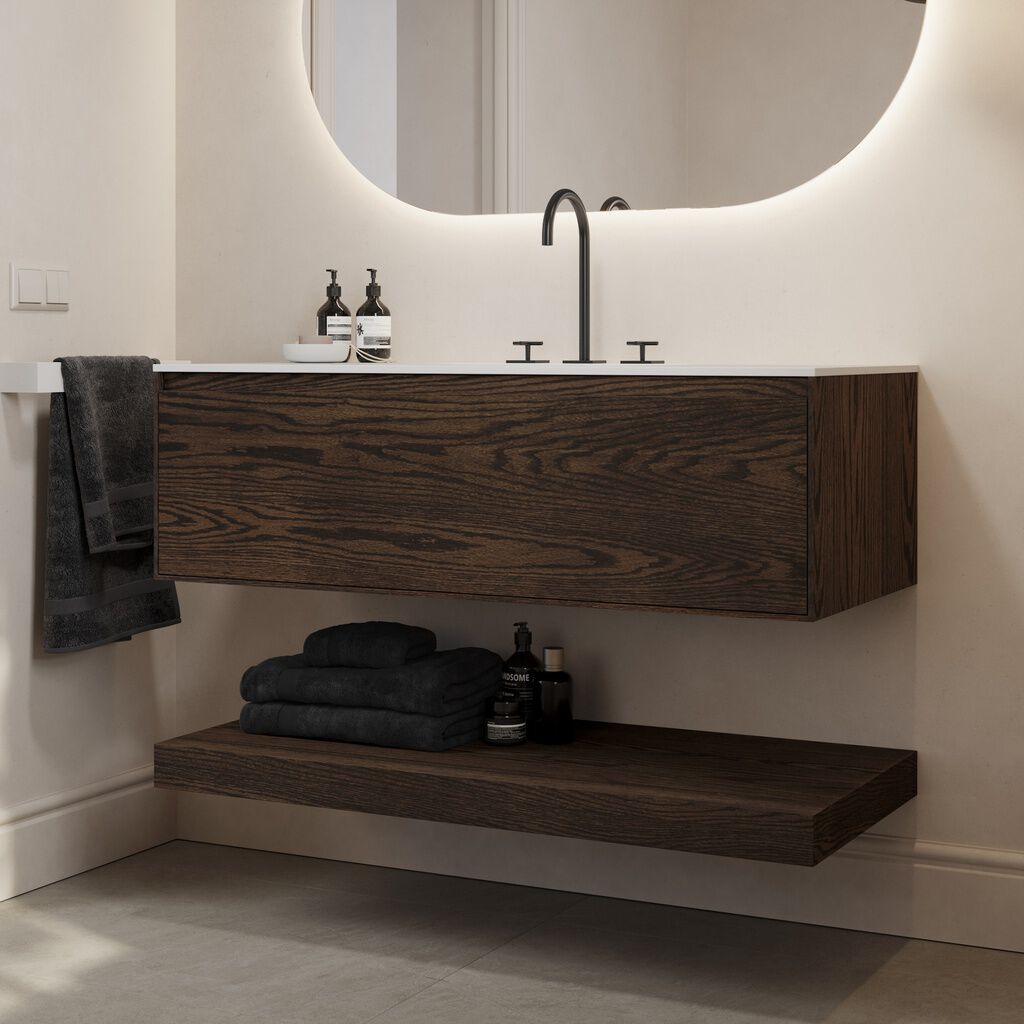 Полка для ванной комнаты из массива дерева RILUXA HEMERA WOOD ARCH-00018353 - Вид №1