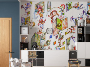 Цифровые печатные обои для детей