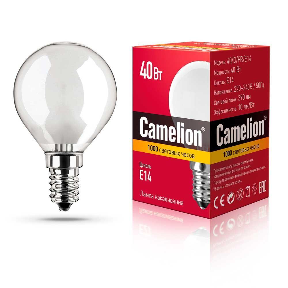 40/D/FR/E14 Лампа накаливания E14 40W 9868 Camelion