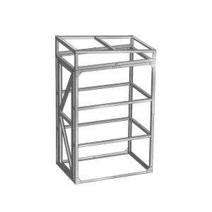 Сборно-разборный хозблок Ласар металлический оцинкованный 100x150x245 см черный