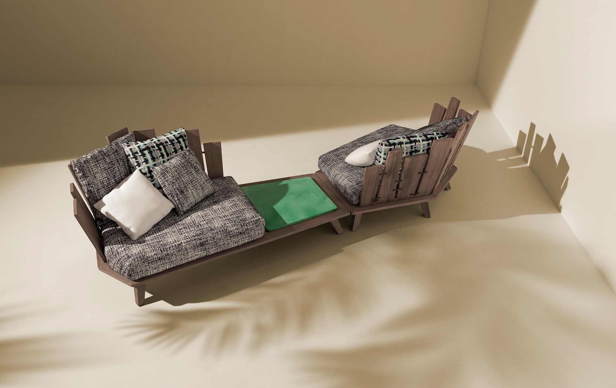 Кушетка из тикового дерева с журнальным столиком Ethimo Rafael ARCH-00136484 - Вид №1