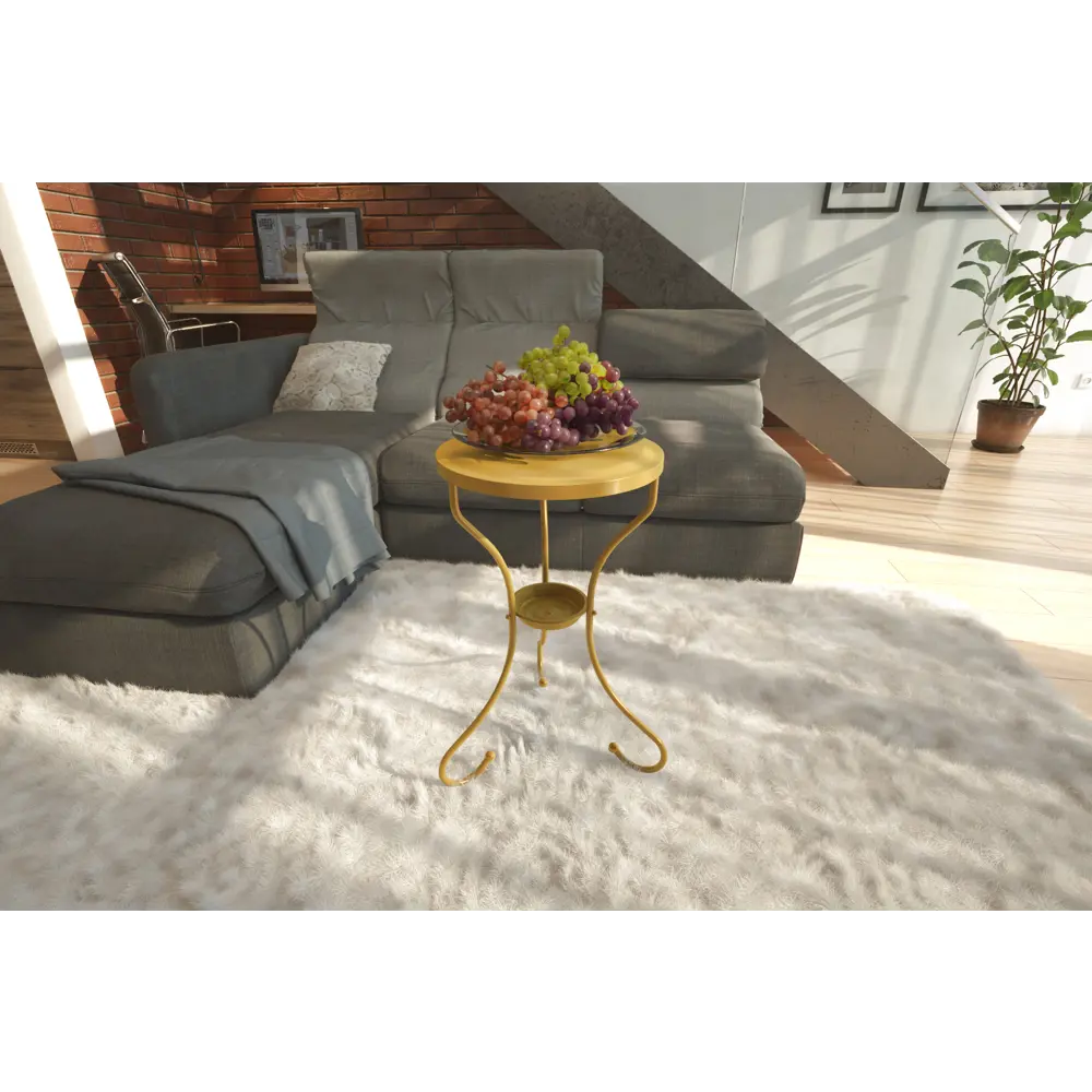 Столик кофейный Sheffilton 52x47 см цвет золото STLM-2204910 - Вид №5