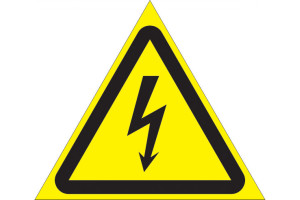 16412532 Знак "Опасность поражения электрическим током" W08 25 мм пленка ПП блок по 16 шт 00-00035387 Стандарт Знак
