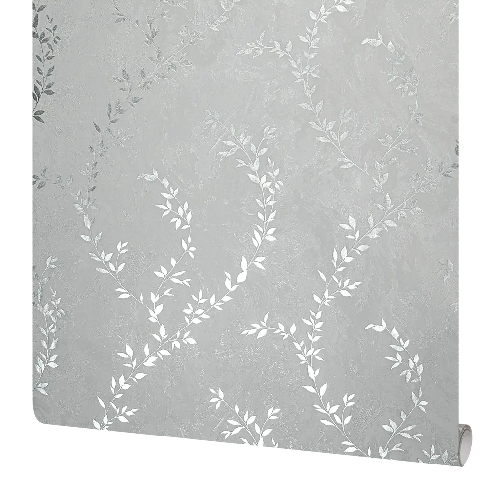 Victoria Stenova Afelia - серые флизелиновые обои с цветочным узором 89423654 STLM-1570246